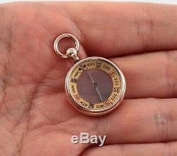 Antique Victorian 10Ct Rose Gold Double Sided Compass Fob / Pendant
