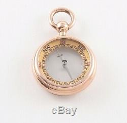 Antique Victorian 10Ct Rose Gold Double Sided Compass Fob / Pendant