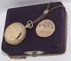 Antique Victorian 14kgf Double Hunter Elgin Pocket Watch Withslide Chain &orig Box
