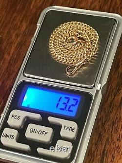 Antique Victorian 14k Gold Cuban Link Pocket Watch Chain 13.2 Grams Not Scrap