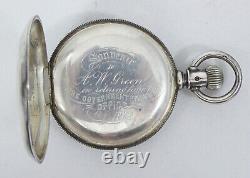 Antique Victorian 1879 Waltham Riverside Sterling Silver Pocket Fob Watch Works