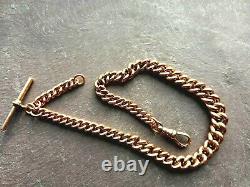 Antique Victorian 18ct Rose Rolled Gold Graduated Albert Pocket Watch Chain