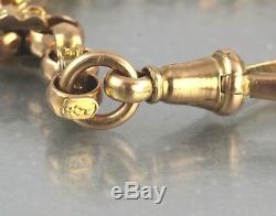 Antique Victorian 9Ct Gold Fancy Link Double Albert Watch Chain 25.6g