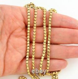 Antique Victorian 9Ct Gold Patterned Box Link Watch Guard Chain / Necklace