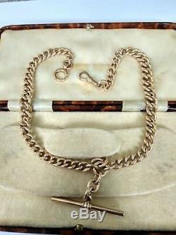 Antique Victorian 9Ct Rose Gold Double Albert Watch Chain / Necklace. 48 Grammes