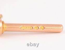 Antique Victorian 9Ct Rose Gold Trombone Link Double Albert Watch Chain 16'