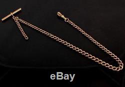 Antique Victorian Solid 9Ct Rose Gold Graduated Albert Watch Chain 32.2g