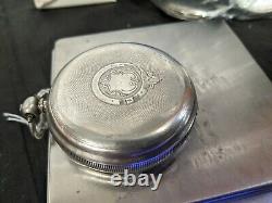 Antique Victorian Sterling Silver Cased Pocket Watch, 1893 168g charles Harris