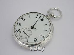 Antique Victorian Sterling Silver English Lever Consular Pocket Watch
