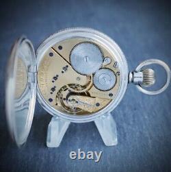 Antique Victorian Waltham 13 Jewel Model 1888 Sterling Silver Pocket Watch