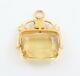 Antique / Vintage 9ct Gold And Citrine Swivel / Spinner Fob / Pendant