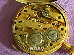 Antique Vintage Ladies 9ct Gold Pocket Fob Watch Working