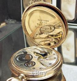 Antique Vintage Swiss Rolex Gp Full Hunter Pocket Watch C1925 Working Minty Dial
