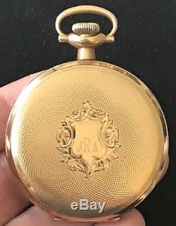 Antique WALTHAM 17 Jewel Pocket Watch 14K Solid Gold DUEBER Hunters Case