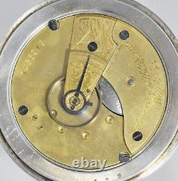 Antique WALTHAM 18s Railroad Case Solid Silver Pocket Watch 1897