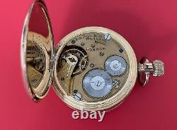 Antique WALTHAM Gold Plated Mens Full Hunter Pocket Watch