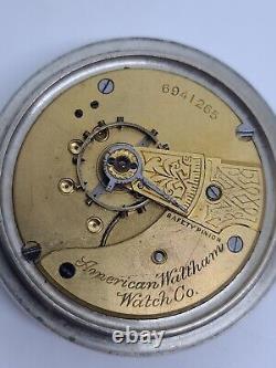 Antique WALTHAM Model 1883 Gents Victorian Silver Pocket Watch 18s
