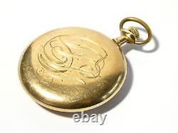 Antique WALTHAM USA Gold Plated SLIM Pocket Watch WORKING Screw off Back #PW16