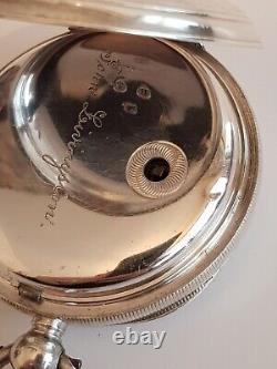 Antique WORKING Solid Silver Pocket Watch H. Samuel'The Accurate' 1894 with Key