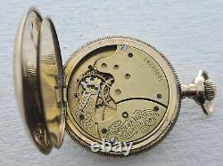 Antique Waltham 14K Gold Plated Mid Size Pocket Watch SPARES/REPAIR
