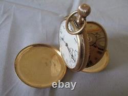 Antique Waltham 14ct Gold Pocket Watch Working Well