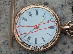 Antique Waltham Fob Watch in GWO. Ornate Case Size 0. Fancy Pocket Watch