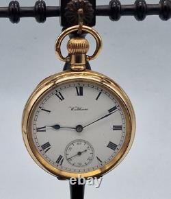 Antique Waltham Gold Plated Pocket Watch 50 Mm. /j049