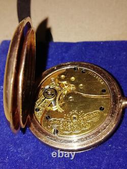 Antique Waltham Ladies Full Hunter Gold Plated Pocket Watch 1901 Os 7j grade 65
