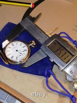 Antique Waltham Ladies Full Hunter Gold Plated Pocket Watch 1901 Os 7j grade 65