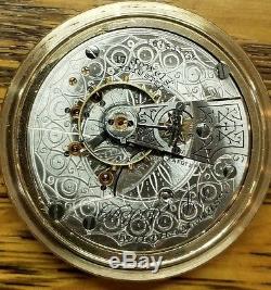 Antique Waltham Pocket Watch 17 Jewels 18 Size P. S. Bartlett Adj Fancy Dial 1907