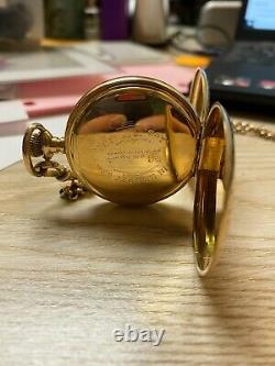 Antique Waltham Pocket Watch A. W. C. Co 14k Gold Case Working