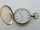 Antique Waltham Traveler Full Hunter Gold Plated Pocket Watch Requires Service