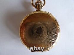 Antique Waltham open face pocket watch 17jewels just serviced gold filled case