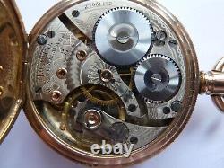 Antique Waltham open face pocket watch 17jewels just serviced gold filled case