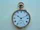 Antique Waltham Open Face Pocket Watch 7jewels Just Serviced Gold Filled Case