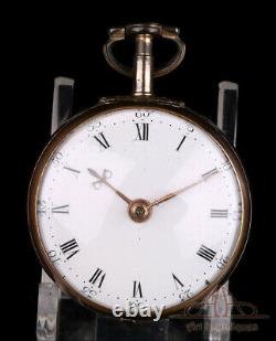 Antique William Glover Patinated Case Verge Fusee Pocket Watch. London, 1750