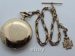 Antique Working 1883 WALTHAM Gold G. F Full Hunter'Fancy Dial' Pocket Watch 18s