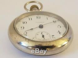 Antique Working 1883 WALTHAM Victorian Gents 18s Silver Pocket Watch