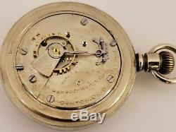 Antique Working 1899 HAMPDEN Watch Co. Victorian Gents Silver Pocket Watch 18s