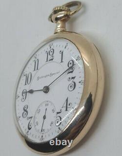 Antique Working 1909 ILLINOIS'Burlington Special' 19J Gold G. F. RR Pocket Watch