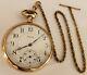 Antique Working 1917 Illinois Hopkins Private Label 21j Gold G. F. Pocket Watch