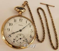 Antique Working 1917 ILLINOIS Hopkins Private Label 21J Gold G. F. Pocket Watch