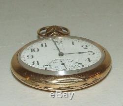 Antique Working 1918 ELGIN 17j Gents 14K Gold Pocket Watch ELGIN NATL WATCH CO