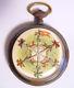 Antique Working Gambling Pocket Watch Racing Game Roulette Horse Race Toy 1900s