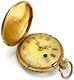 Antique Fusee Pocket Watch 1800's Robert Fletcher Gold Plated Verge