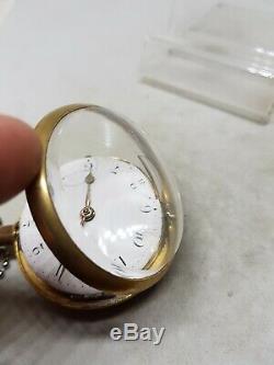 Antique fusee verge Mich. HURST London pocket watch c1850 ref592 working