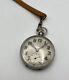 Antique Gents Military Style 925 Sterling Silver Pocket Watch 66 Grams