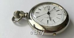 Antique leopold huguenin locle pocket watch double chronograph Jump Seconds