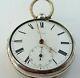 Antique Mid 19thc 1841 Solid Silver English Fusee Pocket Patent Watch. Working