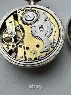 Antique mock pendulum fancy dial pocket watch